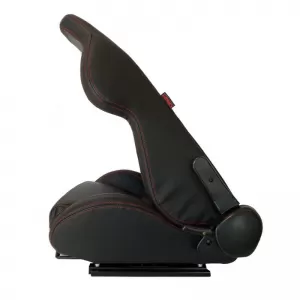 Bucket Seats Apollo Sport PVC Black With Red Stitching Pair 2 Pcs-image-6293529
