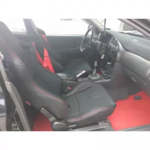 Bucket Seats R8 Style PVC Black With Red Stitching Pair 2 Pcs-image-6293549