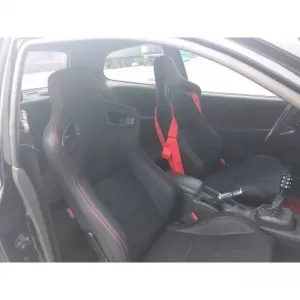 Bucket Seats R8 Style PVC Black With Red Stitching Pair 2 Pcs-image-6293550