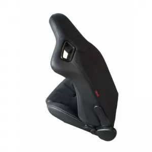 Bucket Seats R8 Style PVC Black With White Stitching Pair 2 Pcs-image-6293561