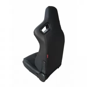 Bucket Seats R8 Style PVC Black With White Stitching Pair 2 Pcs-image-6293562