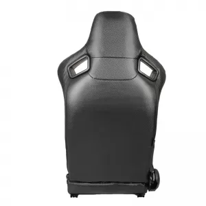 Bucket Seats R8 PVC Black with M Power Design Design Tri-Color Cross Stitching M Look Pair 2 Pcs-image-6293594