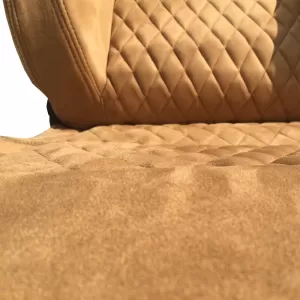 Bucket Seats RS Suede Alcantara Beige With Beige Cross Stitching Pair 2 Pcs-image-6293626