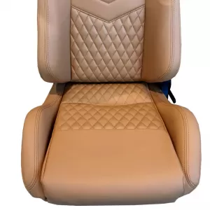 Bucket Seats RS Pvc Beige With Beige Cross Stitching Pair 2 Pcs-image-6293638