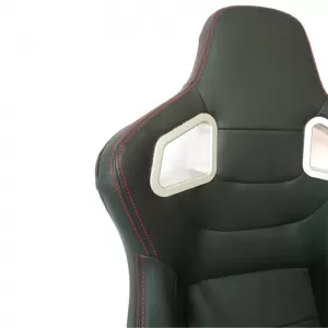 Bucket Seats RS PVC Black With Red Stitching Pair 2 Pcs-image-6293664