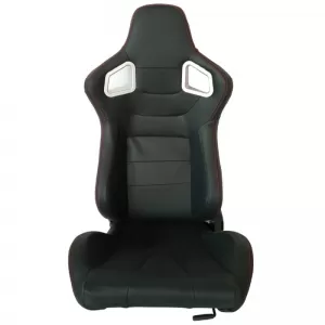 Bucket Seats RS PVC Black With Red Stitching Pair 2 Pcs-image-6293667