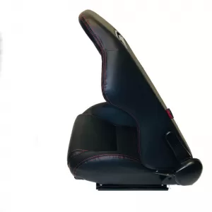 Bucket Seats Zeus PVC Black with Red Stitching and Carner Logo Pair 2 Pcs-image-6293676