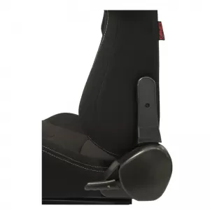 Bucket Seats RS Fabric Black With White Stitching Pair 2 Pcs-image-6293700