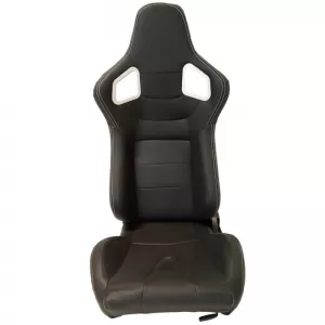 Bucket Seats RS PVC Black With White Stitching Pair 2 Pcs-image-6293706