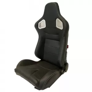 Bucket Seats RS PVC Black With White Stitching Pair 2 Pcs-image-6293707
