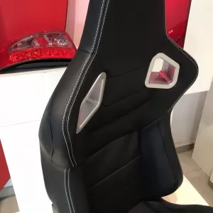 Bucket Seats RS PVC Black With White Stitching Pair 2 Pcs-image-6293711