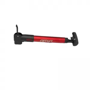 Hand Pump suitable for Bicycle and Car Aluminum Amio Red 28cm 02145-image-6293772