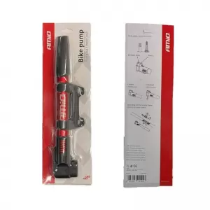 Hand Pump suitable for Bicycle and Car Aluminum Amio Red 28cm 02145-image-6293776