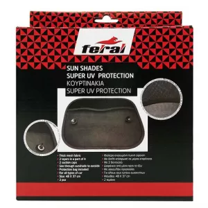 Sun Shade Interior Side Windows Car Super UV Protection Feral 48 x 37 cm 2 Pieces-image-6293876