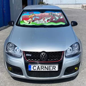 Sun Shade Interior Front Window Car suitable for Warner Bros Tom & Jerry & Dog 60 x 130 cm 9601-image-6293900