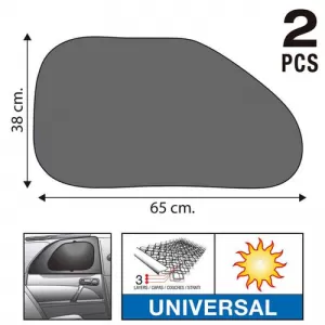 Sun Shade Interior Side Windows Car Super UV 65 x 38 cm Feral 2 Pieces-image-6293932