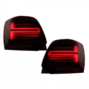Tailights Set Suitable for VW Polo 6R 09-14 LED Bar Dynamic Red/Crystal VLand-image-6294340