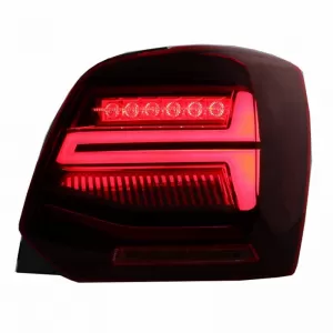 Tailights Set Suitable for VW Polo 6R 09-14 LED Bar Dynamic Red/Crystal VLand-image-6294342