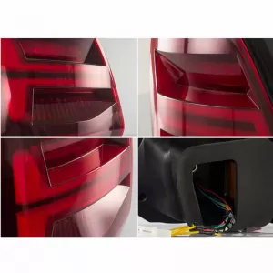 Tailights Set Suitable for VW Polo 6R 09-14 LED Bar Dynamic Red/Crystal VLand-image-6294346