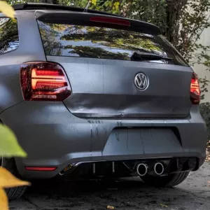 Tailights Set Suitable for VW Polo 6R 09-14 LED Bar Dynamic Red/Crystal VLand-image-6294347