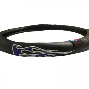 Steering Wheel Cover PVC Flame Blue Medium 38cm-image-6294599