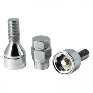 Antitheft Wheel Nuts / Bolts Butzi Premium Kit 6 pcs With Unique Key-Tool Type-FF M14x1.50 L28 T17-image-6294831