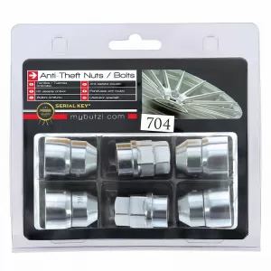 Antitheft Wheel Nuts / Bolts Butzi Premium Kit 6 pcs With Unique Key-Tool Type-BB M12x1.50 T19-image-6294859