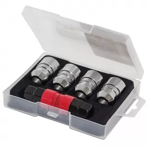 Antitheft Wheel Nuts / Bolts Butzi Pro Kit 6 pcs With Unique Key-Tool Type-ΗΗ 1/2 UNF-image-6294869