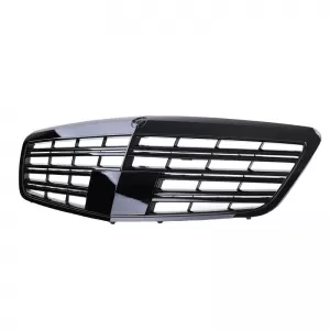 Front Grille suitable for Mercedes-Benz S-Class W221 09-13 S63 S65 A Design Look Glossy Black 1pc-image-6294959