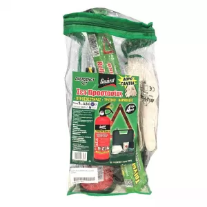 Safety Set 4 Pcs Triangle, First Aid Kit, Fire Extinguisher 1Kg, Gloves Guard 01906-image-6295020