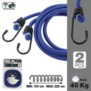Elastic Cord Super with Metal Hook 10mm x 1 Meter 2 Pcs 17385-image-6295154