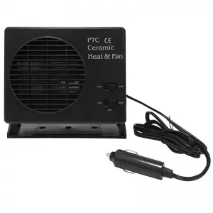 Ceramic Air Heater Plug In Lighter 12 Volt 150-300 Watt Black-image-6295298