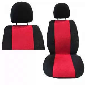 Seat Front Cushions Alcadara Black-Red Super Fresh 2 Pieces-image-6295382