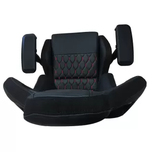 Bucket Seat RS Gaming Chair PVC - Suede Black/Red Cross Stitch Carner 2039-image-6295420