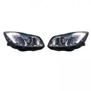 Headlights Set Suitable for Opel Insignia 08-12 TRU DRL Black H7 Carner-image-6295425