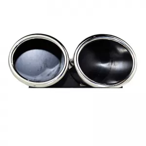 Exhaust Pipes Double Suitable for Audi A3 8V 12-15 S3 Look 2 Pcs-image-6295636