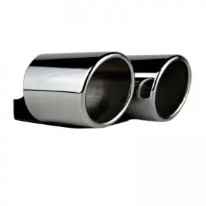 Exhaust Pipes Double Suitable for Audi A4 B8 08-15 S4 Look 2 Pcs-image-6295640