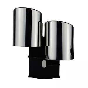 Exhaust Pipes Double Suitable for Audi A4 B8 08-15 S4 Look 2 Pcs-image-6295642