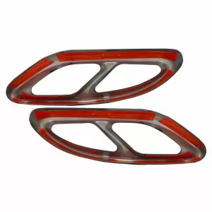 Black Muffler Tips Covers suitable for Mercedes-Benz C-Class W205 S65 E65 GLE W166 X166 GLC W253 Sport Design-image-6295665