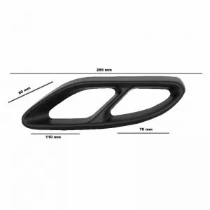 Black Muffler Tips Covers suitable for Mercedes-Benz C-Class W205 S65 E65 GLE W166 X166 GLC W253 Sport Design-image-6295666