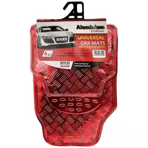 Car Mats Universal Aluminium Red 4 Pcs-image-6295771