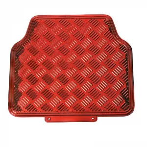 Car Mats Universal Aluminium Red 4 Pcs-image-6295772