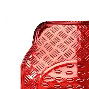 Car Mats Universal Aluminium Red 4 Pcs-image-6295776