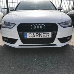 Front Grille suitable for Audi A4 B8 11-15 RS4 Look Honeycomb Glossy Black 1 Pc-image-6295822