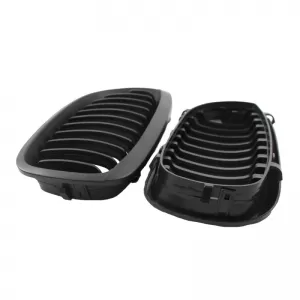Front Grilles suitable for BMW 3 E46 03-06 Coupe/Cabrio Matte Black 2 Pcs-image-6295833