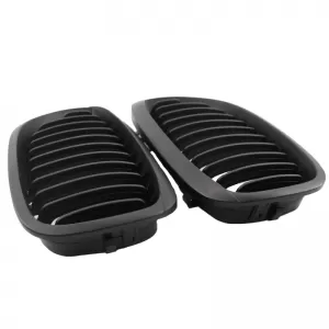 Front Grilles suitable for BMW 3 E46 03-06 Coupe/Cabrio Matte Black 2 Pcs-image-6295835