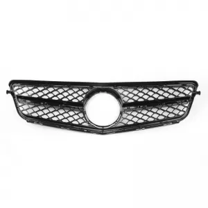 Front Grille suitable for Mercedes-Benz C-Class W204 07-14 A Design C63 Look with Single Fence Glossy Black 1pc-image-6295856