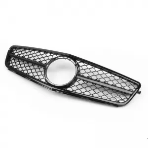 Front Grille suitable for Mercedes-Benz C-Class W204 07-14 A Design C63 Look with Single Fence Glossy Black 1pc-image-6295857
