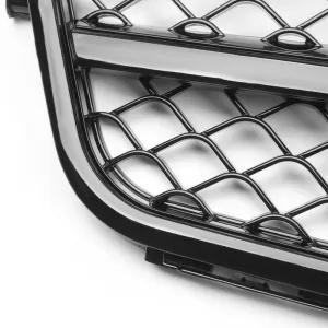 Front Grille suitable for Mercedes-Benz C-Class W204 07-14 A Design C63 Look with Single Fence Glossy Black 1pc-image-6295859