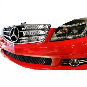 Front Grille suitable for Mercedes-Benz C-Class W204 07-14 A Design C63 Look With 2 Fence Black/Chrome 1 Pc-image-6295879